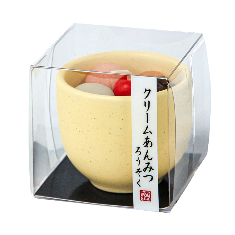 「クリームあんみつキャンドル」カメヤマ 故人の好物シリーズ ろうそく