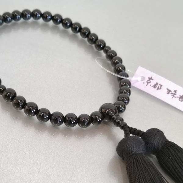 数珠 女性用「黒オニキス」正絹古都房付き