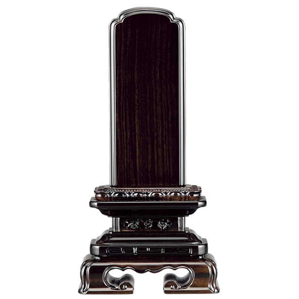 唐木位牌「黒檀角丸」