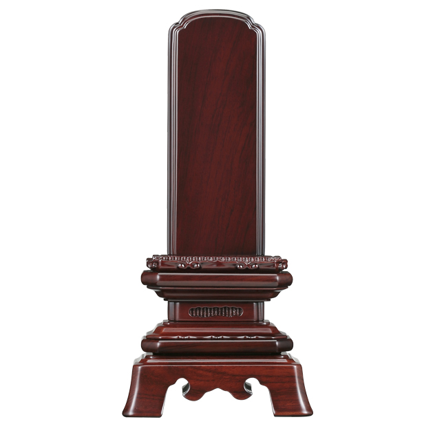 唐木位牌「紫檀上葵角切」