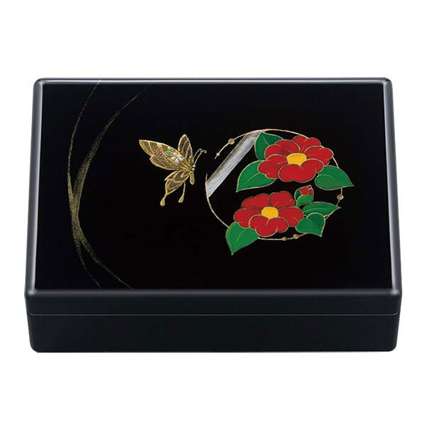 「黒塗りの箱 星粒の箱 椿香（つばきこう）」 手元供養 遺骨の保管 納骨 粉骨 洗骨