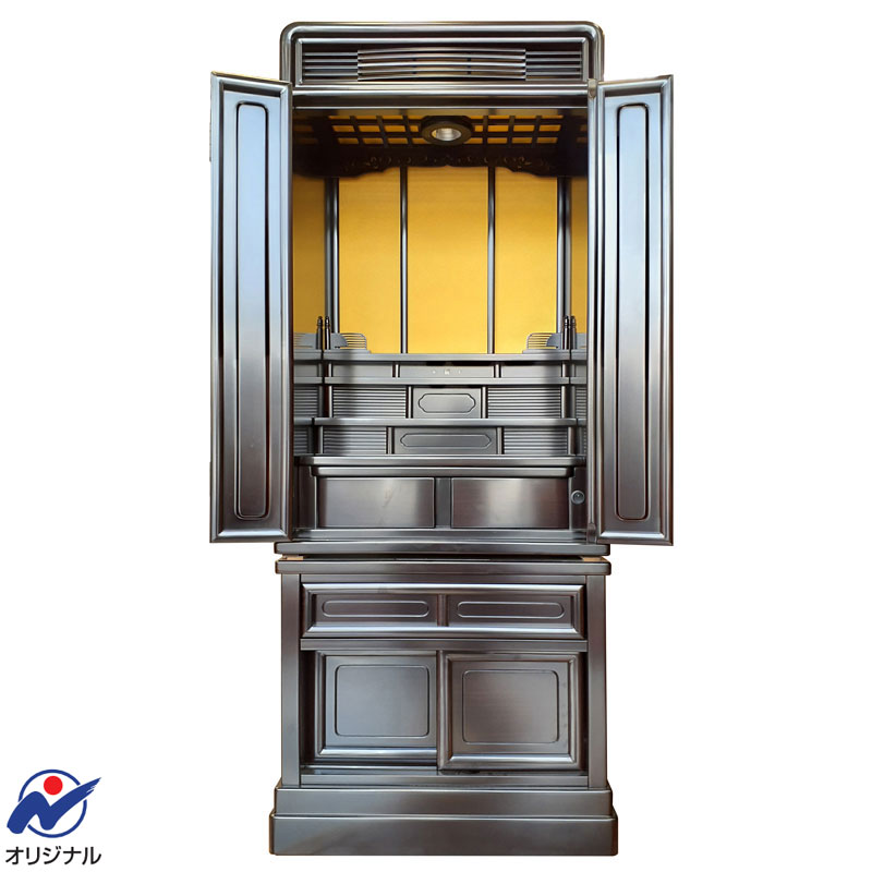 12/31まで特価：伝統型仏壇「かすみ 黒檀調・紫檀調」 43号