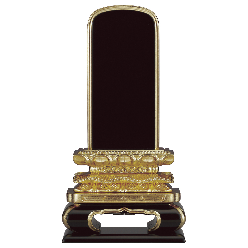 塗り位牌「猫丸 三方金」