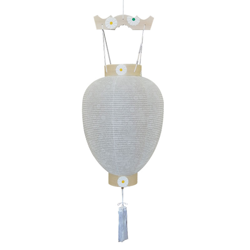 「白紋天 木台輪中」新盆 盆提灯 盆ちょうちん